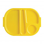 Olympia Kristallon Small Polycarbonate Compartment Food Trays Yellow 322mm