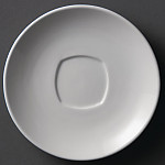 Olympia Whiteware Rounded Square Saucers 150mm (Pack of 12)