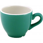 Churchill New Horizons Colour Glaze Espresso Cups Green 85ml (Pack of 24)