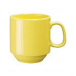 Olympia Heritage Stacking Mugs Yellow 300ml (Pack of 6)