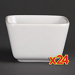 Bulk Buy Olympia Whiteware Tall Square Mini Dishes (Pack of 24)
