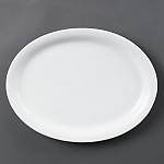 Olympia Whiteware Oval Platters 295mm (Pack of 6)