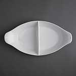 Olympia Divided Oval Eared Dishes 290x 160mm (Pack of 6)