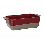 Olympia Red And Taupe Ceramic Roasting Dish