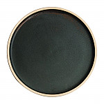 Olympia Canvas Flat Round Plate Green Verdigris 250mm (Pack of 6)