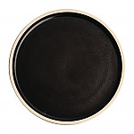 Olympia Canvas Flat Round Plate Delhi Black 250mm (Pack of 6)