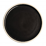 Olympia Canvas Flat Round Plate Delhi Black 250mm (Pack of 6)