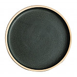 Olympia Canvas Flat Round Plate Green Verdigris 180mm (Pack of 6)