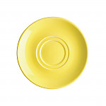 Olympia Heritage Double Well Saucers Yellow 163mm (Pack of 6)