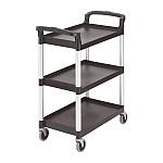 Cambro Three Shelf Utility Cart Black