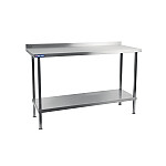 Parry Stainless Steel Wall Table 2 Undershelves 600(D)mm