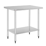 Vogue Stainless Steel Prep Table without Upstand 600(D)mm