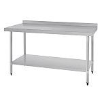 Holmes Stainless Steel Wall Table with Upstand 700(D)mm