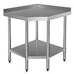 Vogue Stainless Steel Corner Table 700mm
