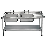 Lincat Stainless Steel Single Sink Unit with Right Hand Drainer 1000mm