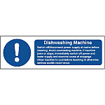 Vogue Dishwasher Machine Safety Sign