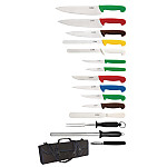 Hygiplas 7 Piece Starter Knife Set With 20cm Chef Knife and Roll Bag