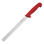 Hygiplas Serrated Slicer Red 25.5cm