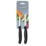 Victorinox Pointed Tip Paring Knife 8cm Black (Pack of 2)