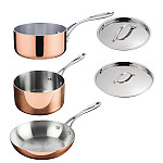 Vogue Cook Like A Pro 3-Piece Tri-Wall Copper Cookware Set