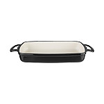 Vogue Black Rectangular Cast Iron Dish 2.8Ltr