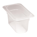 Vogue Polypropylene 1/4 Gastronorm Container with Lid 100mm (Pack of 4)