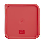 Vogue Square Food Container Lid Red