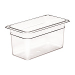 Vogue Polycarbonate 1/4 Gastronorm Container 100mm Clear