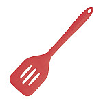 Vogue Silicone Flexible Slotted Spatula Red 31cm