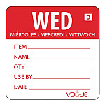 Vogue Dissolvable Day of the Week Labels Thursday (Pack of 250)