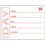 2 Inch Vogue Prepared Day Labels with Dispenser (Pack of 500)