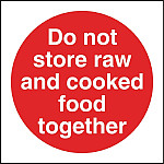 Vogue Do Not Store Raw And Cooked Food Together Sign