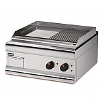 Lincat Silverlink 600 Half Ribbed Electric Griddle Dual Zone 600mm Wide GS6/TR/E