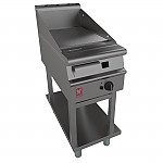 Falcon Dominator Plus 400mm Wide Ribbed Gas Griddle On Fixed Stand