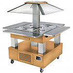 Roller Grill Heated Salad Bar Square Light Wood