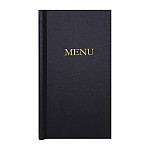 Slip Grip Menu Covers 2/3 Width A4 Size Black