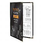 Securit Crystal Double Sided Menu Cover A4 Single (Pack of 3)