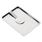 Olympia Curved Stainless Steel Tip Tray With Bill Clip