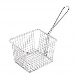 Olympia Round Chip Presentation Basket With Handle Black