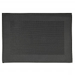 APS PVC Placemat Fine Band Frame Black (Pack of 6)