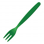 Olympia Kristallon Polycarbonate Fork Green (Pack of 12)