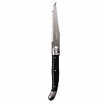 Laguiole Serrated Steak Knives Black Handle (Pack of 6)