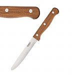 Olympia Rounded Steak Knives Wood (Pack of 12)