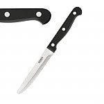 Laguiole Serrated Steak Knives Black Handle (Pack of 6)