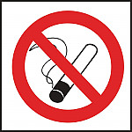 No Smoking Symbol Window Sign