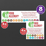 Allergy Awareness Sticker Pack (Pack of 8 Self Adhesive Vinyl Stickers)