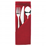 Occasions Polyester Napkins Burgundy (Pack of 10)