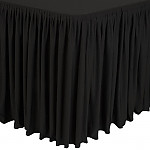 Table Top Black Cover & Skirting - Plisse Style