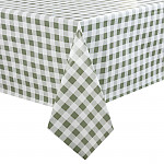 PVC Chequered Tablecloth Green 54 x 90in