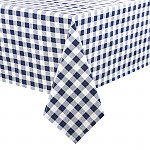 PVC Chequered Tablecloth Blue 54 x 90in